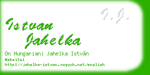 istvan jahelka business card